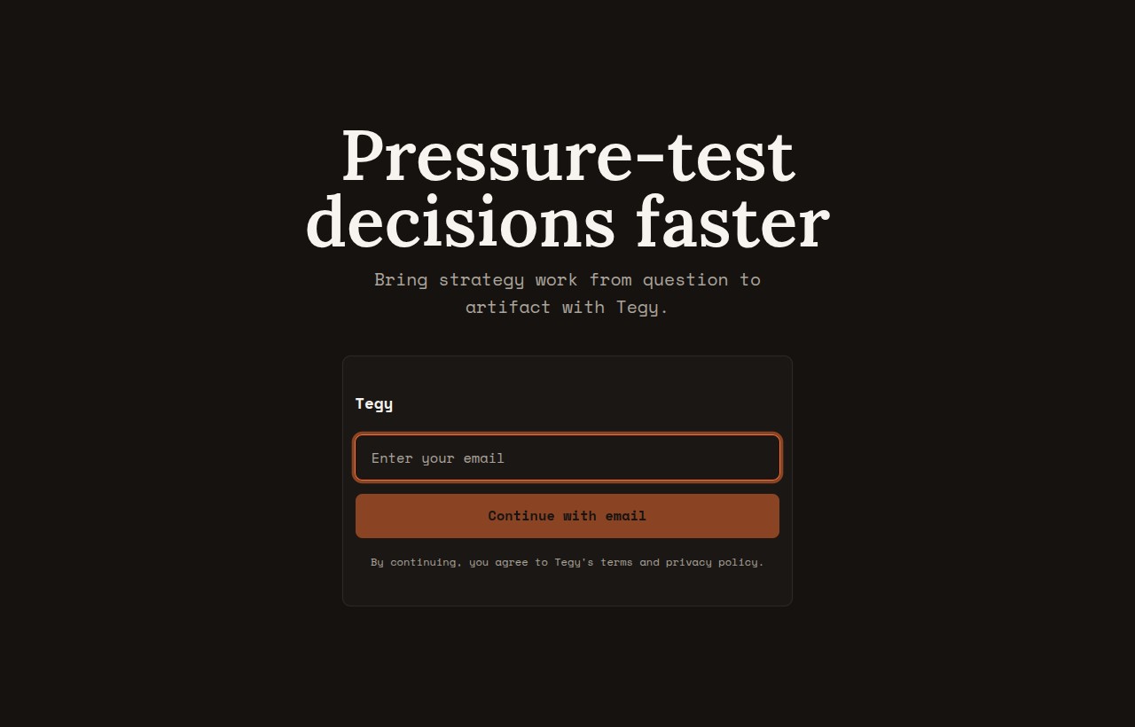 Signed-out login screen