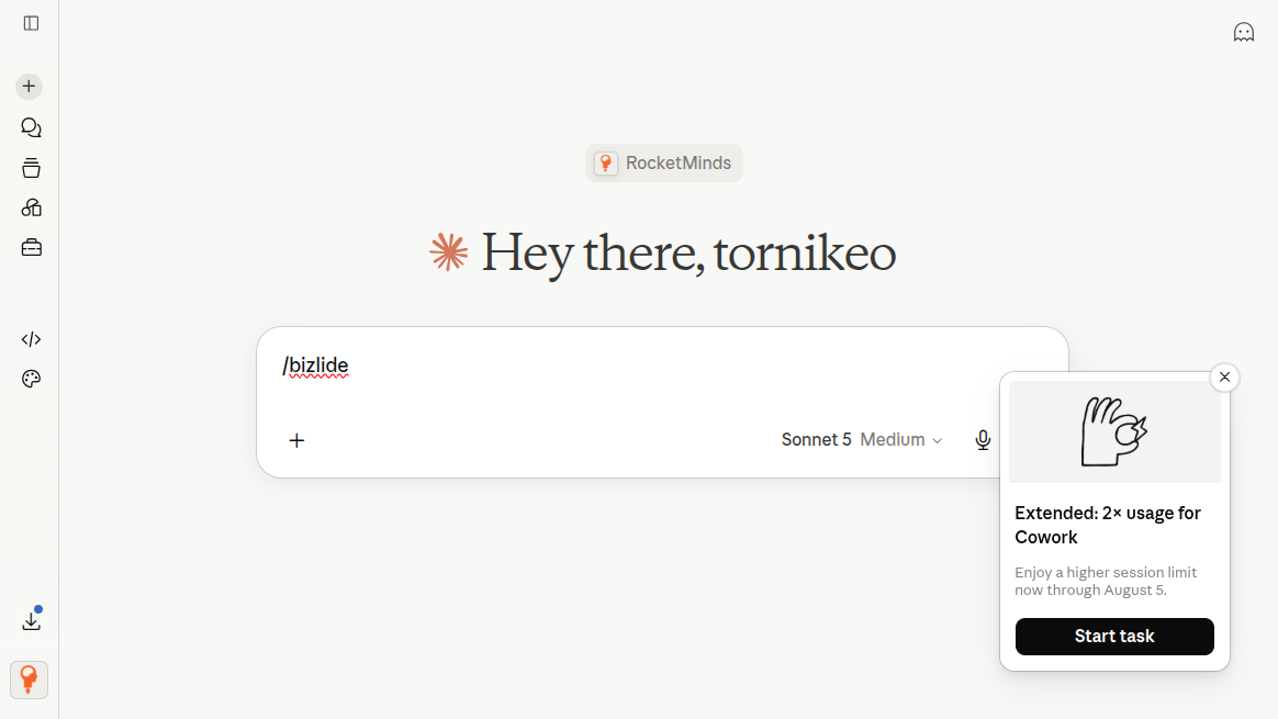 Claude slash command picker on desktop