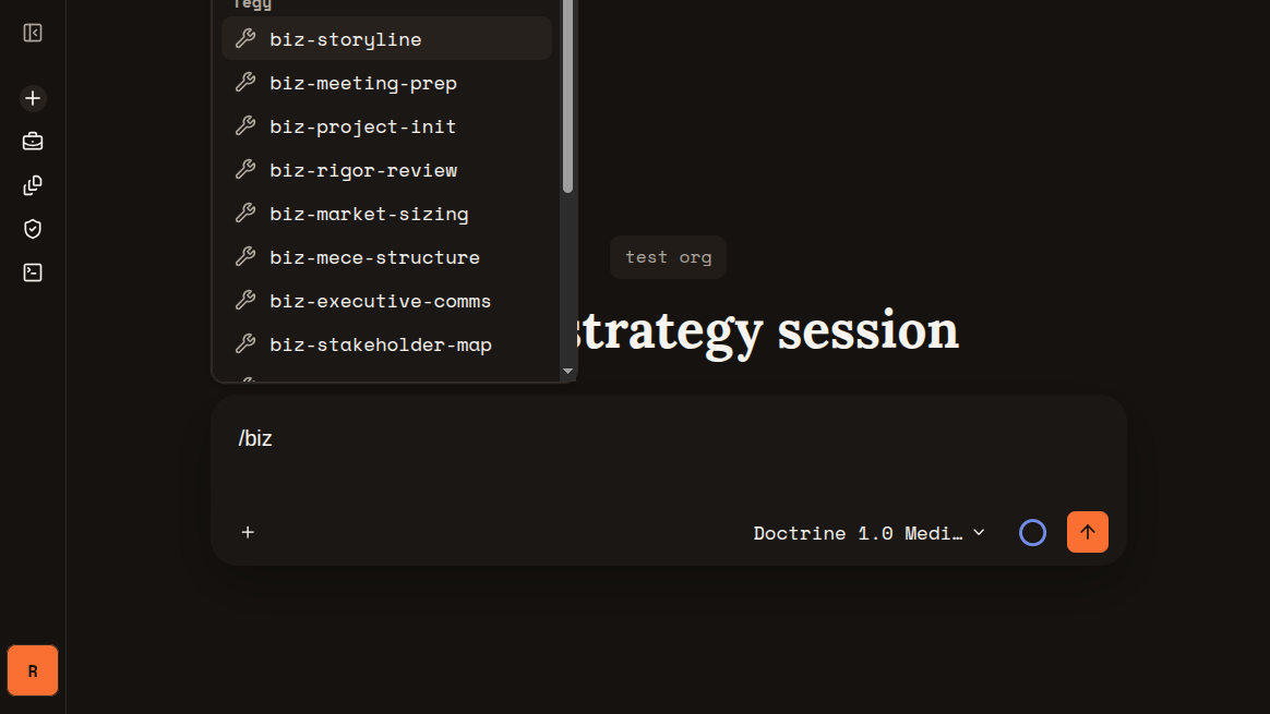 Tegy slash command picker on desktop before fix