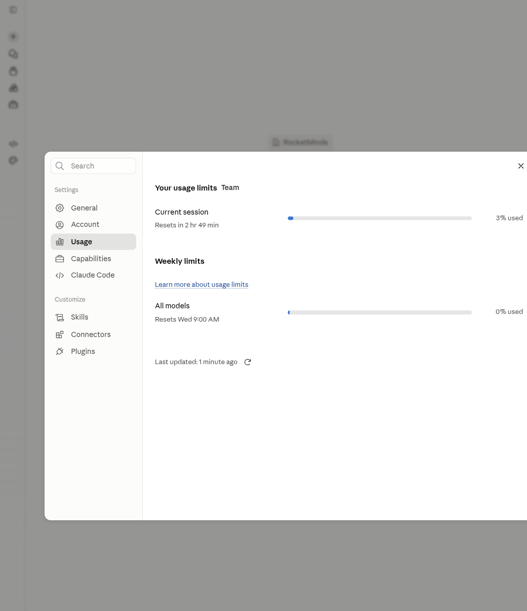 Claude.ai desktop usage settings reference