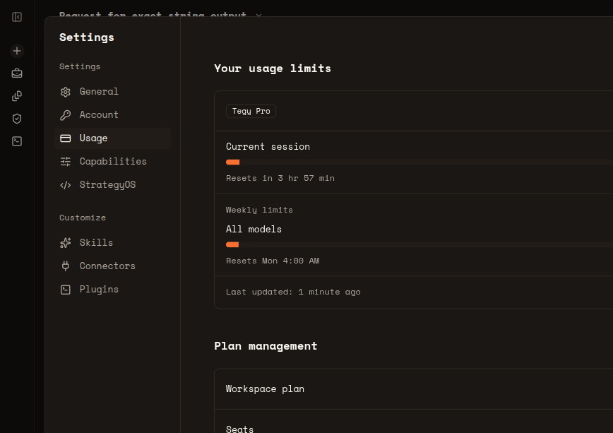 Tegy production usage settings after final proof turn